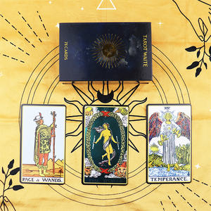 Usine personnalisée or bordure Tarot <span class=keywords><strong>mots</strong></span> clés vérité cachée cartes Oracle haute qualité Poker Tarot cartes à jouer - Product Image 5