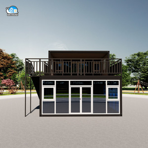 <span class=keywords><strong>Maison</strong></span> conteneur personnalisable de 20 pieds pour villa de jardin, <span class=keywords><strong>maison</strong></span> conteneur à double couche avec panneau sandwich - Product Image 3