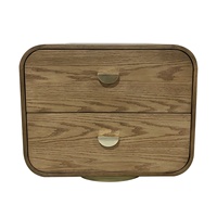 Table de chevet en bois de frêne avec placage naturel, design traditionnel, décoration intérieure