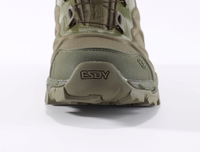 Baskets de sport et de travail d'extérieur ESDY vertes basses avec lacets à verrouillage et motif camouflage