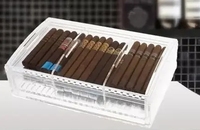 Boîtes de présentation de cigares et de cigarettes en acrylique personnalisées en usine: boîte de rangement de comptoir haut de gamme pour accessoire à fumer