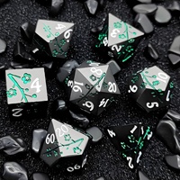 Vente en gros de dés en métal personnalisés à motif de fleurs de cerisier, 1 pièce, dés polyédriques carrés pour jeux de rôle, dés pour jeux de table Dungeons & Dragons