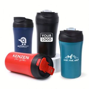 Taza de Viaje de Café Reutilizable de Doble Capa con Logotipo Personalizado, Taza de Café de Acero Inoxidable con Sellado Térmico - Product Image 6