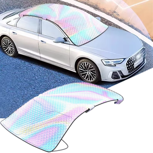 Y0167 Pliable Voiture Panoramique Fenêtre <span class=keywords><strong>Pare</strong></span>-<span class=keywords><strong>Soleil</strong></span> <span class=keywords><strong>Pare</strong></span>-<span class=keywords><strong>Soleil</strong></span> pour Corps 95% UV 90% IR Rejet 100% Polyester Matériel Anti-rayures - Product Image 1