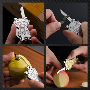 Cuchillo para pelar frutas plegable multifuncional portátil de acero inoxidable, diseño OEM personalizable para acampar al aire libre, uso de cocina DIY - Product Image 5