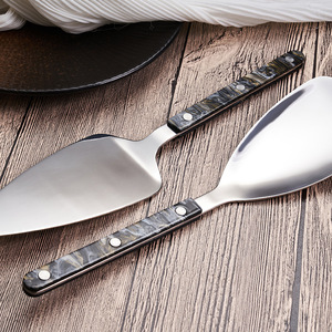Popular Restaurant Silver 18/8 304 Stainless Steel Flatware Cutlery <strong>Set</strong> with Resin Handle - Product Image 5
