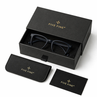 Emballage de lunettes de luxe unique, fait main, personnalisable, boîte en carton pour lunettes optiques, étui à lunettes, ensemble avec estampage à chaud et gaufrage doré