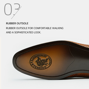 OEM/ODM Custom Men's Flat Cowhide Slip-On Pointed Toe Oxford <b>Shoes</b>-Breathable Waterproof Anti-Slip Office Career Summer Spring - Product Image 4