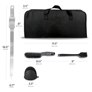 10-Mảnh 304 Thép Không Gỉ <span class=keywords><strong>Kabob</strong></span> Xiên 16.5 Inch Dài 0.7 Inch Rộng Phẳng BBQ Chịu Nhiệt Ngoài Trời Nhà Bếp Không Có Gỗ Xử Lý - Product Image 6