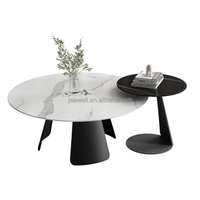 Prix usine En Gros 2 pièces par ensembles table basse luxe minimaliste appartement salon fritté pierre haut table basse