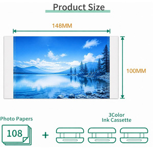 <span class=keywords><strong>Papel</strong></span> Fotográfico Compatible con Canon <span class=keywords><strong>Selphy</strong></span> <span class=keywords><strong>CP1300</strong></span> CP1200 CP910 CP900 CP810 CP800 CP780 CP760 CP720 CP1500, Cartucho de Tinta KP-108in - Product Image 3