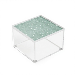 Fabulous Design Sweet Server Acrylic Box With Wooden Printed Lid Dry Fruits Nuts Serving Box At Wholesale Prices - Product Image 1