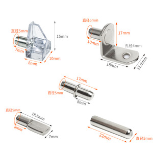 Support de planche en métal de 5 mm de diamètre pour armoire, placard et étagère de rangement - Product Image 1