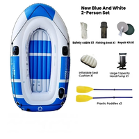 Kayak gonflable pliable en PVC épaissi résistant à l'usure, bateau de pêche pour deux personnes, surf, rafting