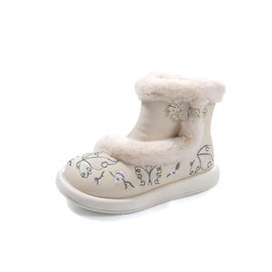 2025 ragazze Hanfu inverno cotone Casual stivali da neve in velluto antico con la faccia di cavallo per studenti bambina in stile Guofeng - Product Image 5