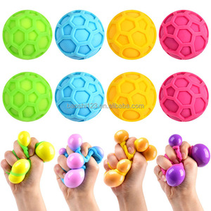 ลูกบอลบีบเปลี่ยนสี TPR แบบยืดหยุ่น พร้อมสไลม์หลากสีสัน บีบแล้วคืนรูปช้าๆ ของเล่นบีบคลายเครียด - Product Image 1