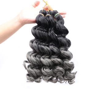 Trenzas de Cabello Sintético Rizado <span class=keywords><strong>Corto</strong></span> Pre-Enlazadas Estilo Italiano para Mujer, Ondas Boho de Playa, Ondas Profundas, Cabello de Ganchillo Italiano - Product Image 4