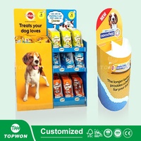 Présentoir personnalisé en carton pour aliments pour animaux de compagnie, colliers et vêtements pour chiens, présentoirs pour aliments pour animaux de compagnie