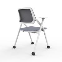 Chaise empilable commerciale en gros, chaise de bureau à dossier en maille respirante pour événements, salles de formation et grandes salles