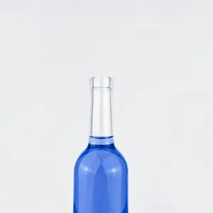 Toptan 100ml 200ml 375ml 500ml 750 ml 1L benzersiz ruhları votka gin cam likör şişesi mantar ile satılık