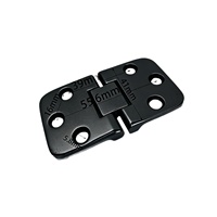 Charnière de pont encastrée noire en acier inoxydable 316 pour portes de cabine 70x41x2.6mm, accessoires de quincaillerie pour yachts et bateaux