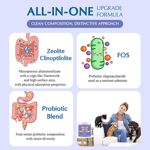 Suplemento en Polvo de Zeolita Clinoptilolita de 1500 mg, Desintoxicante Suave con Probióticos y <span class=keywords><strong>FOS</strong></span>, Promueve la Digestión y la Motilidad Intestinal - Product Image 2