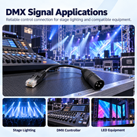 Câble DMX512 XLR 3 broches mâle vers RJ45 8P8C 1m 2m 3m 5m Adaptateur de signal 8 cœurs Coque métallique Éclairage de scène Câble XLR vers RJ45
