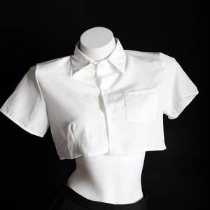 Camisa Blanca de Manga Corta, Tela Oxford Transpirable, Uniforme Escolar para Mujer, Modelo 8515 - Product Image 1