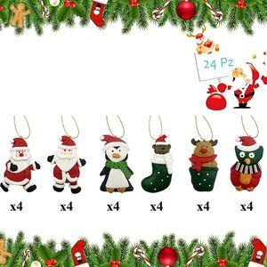 เครื่องประดับต้นคริสต์มาส ยางพีวีซีขนาดเล็ก สูง 8 ซม. ชุด 24 ชิ้น สำหรับตกแต่งในช่วงเทศกาล - Product Image 4