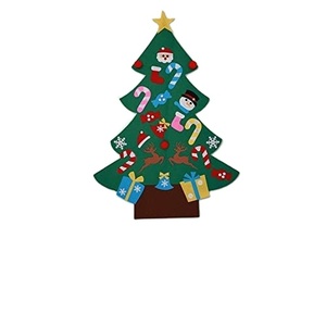 Feutre de <span class=keywords><strong>sapin</strong></span> de Noël avec colle verte peut être <span class=keywords><strong>accroché</strong></span> à la décoration murale feutre de décoration de Noël de salon - Product Image 2