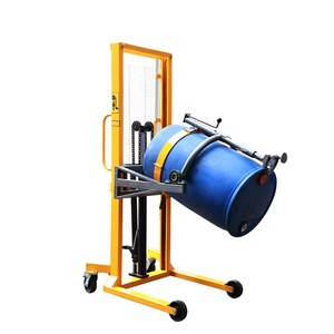 재료 운반 고급형 수동 용량 <span class=keywords><strong>350kg</strong></span> 이동식 휴대용 오일 드럼 핸들러 배럴 캐리어 리프터 트롤리 트럭 - Product Image 5