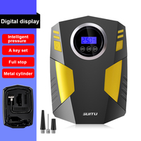Pompa Kompresor Udara Portabel Mobil DC 12 Volt, Pengisi Angin Ban Digital 150 PSI untuk Mobil, Motor, dan Sepeda