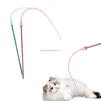 Bâton de jeu interactif pour chat non toxique, anti-ennui, avec queue souple en silicone flexible