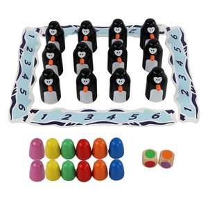 Color educativo Habilidad cognitiva Tablero a juego de colores Pingüino de madera Muñecas anidadas Memoria de color Juego de ajedrez a juego - Product Image 1