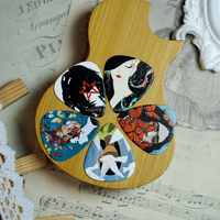 OEM/ODM Service Allure Filles Modèle Plastique Celluloïd Plectre Ensemble Nouveau Design Personnalisé Imprimé Guitare Médiator En Gros