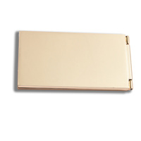 Miroir de poche compact personnalisé de qualité supérieure pour cartes de visite, double, anti-chute, en alliage de zinc, pliable, portable