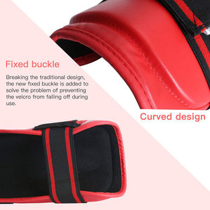 2024 Synthetic Leather <b>Shin</b> in Step <b>Pad</b> Safety <b>Shin</b> Guard <b>MMA</b> <b>Shin</b> Instep Guard Leg <b>Pads</b> Martial Arts Training - Product Image 3