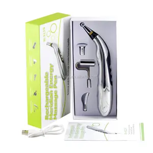2022 Meridian Energy Massager With 5 Replacement Heads Rechargeable Electronic Acupuncture Pen