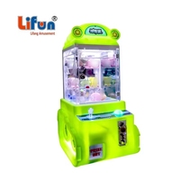 Lifun Factory Wholesale Tabletop Kids Mini Doll Claw Game Machine Coin Operated Small Toy Crane Grabber Metal Plastic English