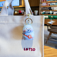 Porte-clés en silicone amusant en forme de bulle de dessin animé, anti-stress, pour sacs d'école et clés de voiture