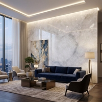 Panneau mural décoratif en silicium cristallin, panneau mural translucide rétroéclairé pour mur TV et intérieur de hall d'hôtel