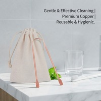 Nettoyeur de langue en cuivre de qualité supérieure, brosse à gratter la langue pour l'hygiène buccale avec emballage en boîte