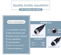 Câble d'extension vidéo et audio HE SHENG JIA XING à quatre cœurs, étanche, avec boîtier en aluminium, pour bus et PCB montés sur remorque