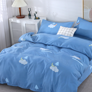 Pure Cotton Duvet Cover Set 1.5M Cartoon Print Breathable Bedding Home Use - Product Image 1