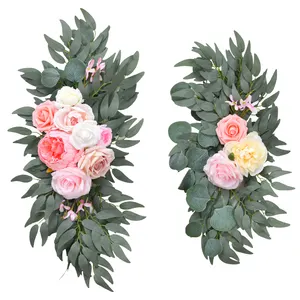 Welcome Artificial Plants Flowers Wedding Decoration For Welcome Brand Lintel Decorated Wedding Party Scene Indicator