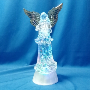 Angeli <span class=keywords><strong>di</strong></span> Natale in Acrilico con Luci LED e Effetto <span class=keywords><strong>Neve</strong></span> Glitterata per Decorazioni Natalizie - Product Image 2