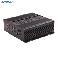 Mini PC industriel ECSUU sans ventilateur, Intel Tiger Lake 11e génération, processeur quadricœur I7, 32 Go, 10 USB, 6 COM, X86, garantie 1 an, en stock