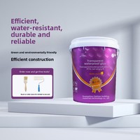 Agent adhésif transparent imperméable pour murs extérieurs, sans brique, pour la réparation des fuites de salle de bain et de toiture, peinture imperméable