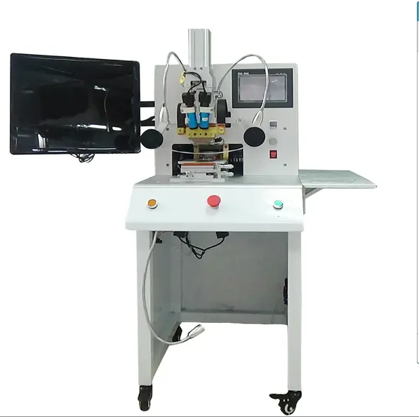 एलसीडी फ्लेक्स Gluing मशीन केबल दबाव मशीन के साथ सटीक माइक्रोस्कोप के साथ इलेक्ट्रॉनिक स्क्रीन