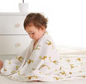 Manta de bebé de tela de muselina orgánica 100% certificada por GOTS, manta envolvente a precio antibolitas, 100% de algodón <span class=keywords><strong>para</strong></span> el hogar, Hospital, Hotel - Product Image 5